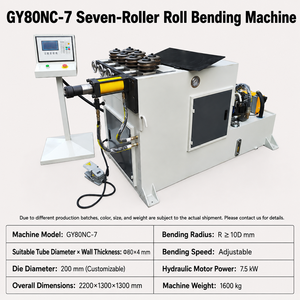 เครื่องรีดท่อแบบเจ็ดลูกกลิ้ง CNC ไฮดรอลิก สำหรับงานก่อสร้างโรงเรือน - Product Image 2