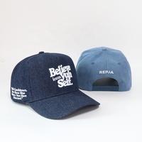 Gorras de Béisbol Clásicas Deportivas de Mezclilla para Hombre y Mujer, Estilo Vintage, 5 Paneles, Estructuradas, con Logotipo Bordado, Venta al Por Mayor OEM Personalizada