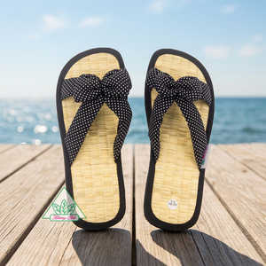 Sandalias planas de verano de Color canela para mujer al por mayor tendencia de moda interior/exterior Plantilla de masaje transpirable hierba marina - Product Image 3