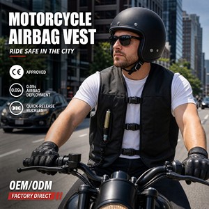 <span class=keywords><strong>Gilet</strong></span> <span class=keywords><strong>airbag</strong></span> <span class=keywords><strong>moto</strong></span> haute visibilité réfléchissant, imperméable, coupe-vent, léger, respirant et réglable pour hommes et femmes motards - Product Image 1