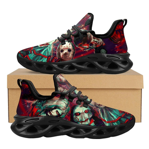 Impresión bajo demanda Diseño de <span class=keywords><strong>película</strong></span> de terror Mujeres Hombres Plataforma Zapatillas Ligeras resistentes al desgaste Malla Swing Zapatos Casual Tenis Calzado Caliente - Product Image 1