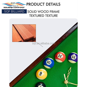 <span class=keywords><strong>Horloge</strong></span> murale de billard ronde S.Q.F, <span class=keywords><strong>horloge</strong></span> de snooker, <span class=keywords><strong>horloge</strong></span> de billard américain, cadre en bois, décoration de salon, personnalisable, directement de l'usine, pour la maison - Product Image 1