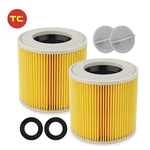 Wet Dry Vacuum Cleaner Cartridge Filter for Karchers MV2 MV3 WD WD2 WD3 WD2.200 WD3.500 A2504 A2004 Replaces 64145520