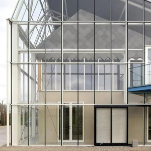 Bâtiment préfabriqué de structure en acier avec mur rideau en verre pour la bibliothèque de serre de restaurant de café et l'usage public - Product Image 2