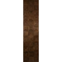 Carrelage en porcelaine effet bois foncé moderne 600x1200mm, motif parquet géométrique carré, finition mate antidérapante pour chambre à coucher