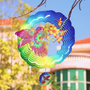 Campanas de Viento Giratorias 3D Personalizadas de Acero Inoxidable, Impermeables, con Diseño de Animales, Repelente de Aves, Diseño de Carámbanos, Cera de Soja, Colgantes - Product Image 6
