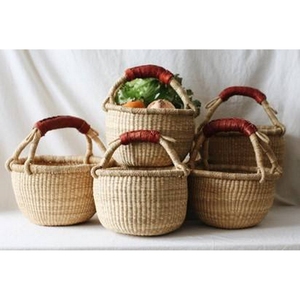 Panier Bolga africain en jonc de mer tressé à la main, haute qualité, pour décoration intérieure et rangement, logo personnalisé, fournisseur en gros du Vietnam - Product Image 6