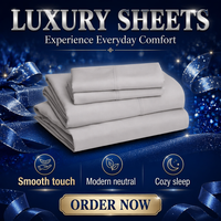 Parure de draps en microfibre super douce 4 pièces, technologie de couture anti-boulochage et anti-acariens, 200 fils au pouce carré, pour la maison et l'hôtel
