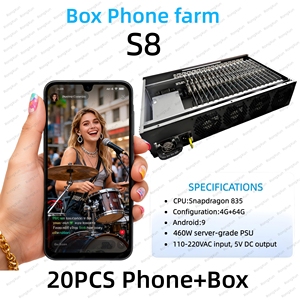 Rack de Servidor S8/S8+ Box Phone para 20 Placas Base de Teléfonos Móviles Chasis de Smartphone con Control de Grupo Ethernet LAN USB OTG Box Phone Farm - Product Image 3