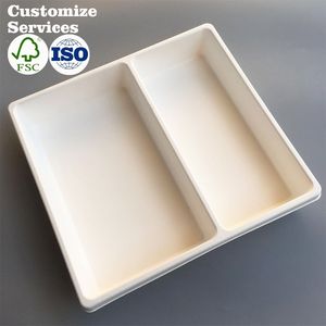 Design personalizado Sustentável Eco Friendly Molhado Pressionado Açúcar Caixa De Polpa De Papel Bandeja Interna Livro Branco Bandeja Titular Embalagem - Product Image 1