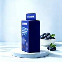 Boîte d'emballage en plastique transparente personnalisée avec impression offset, résistante aux déchirures, avec fermeture à pression, pour compléments nutritionnels en gommes