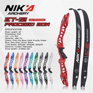 Nika Archery ET-12+C2 Target Recurve <strong>Bow</strong> Set with CNC Aluminum Riser and Carbon Limbs for Competition - Product Image 1