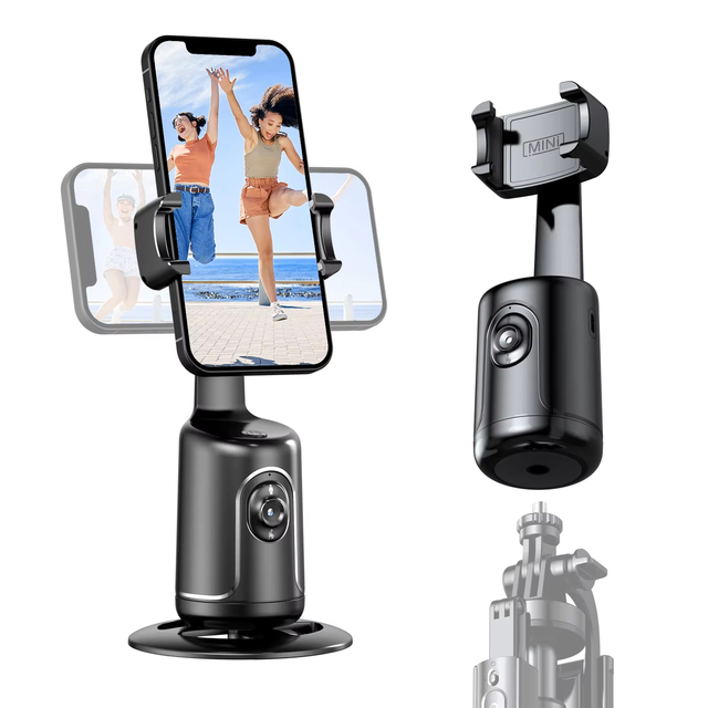 High Quality AI Face Tracking Tripod 360 Degree Rotate P01 Gimbal Smartphone Holder Video Camera Live Vlog Streaming Holder