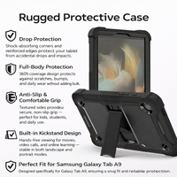 Étui robuste OEM pour Samsung Tab A9 (2023) X110/X115/X117, housse de protection antichoc pour tablette de 8,7 pouces avec béquille