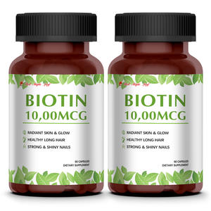 Capsules de biotine Clean-Label - Sans excipients, soutien pour les cheveux, les ongles et la peau, enregistré par la <span class=keywords><strong>FDA</strong></span> - Product Image 2