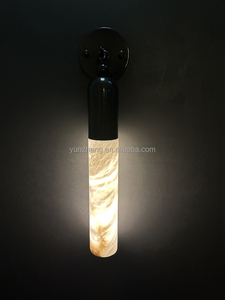 Applique murale italienne simple en cuivre albâtre LED haut <span class=keywords><strong>de</strong></span> gamme <span class=keywords><strong>pour</strong></span> <span class=keywords><strong>salle</strong></span> <span class=keywords><strong>de</strong></span> <span class=keywords><strong>bain</strong></span> chambre chevet <span class=keywords><strong>miroir</strong></span> cosmétique hall escalier couloir - Product Image 2