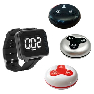 Nhà hàng không dây cuộc gọi của khách nút buzzer hệ thống người hầu cuộc gọi chuông sòng bạc đồng hồ cổ tay Dịch vụ thiết bị gọi - Product Image 1