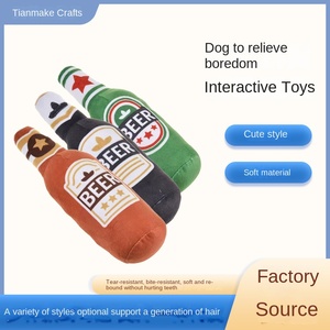 Thân thiện với môi sang trọng MOL Pet squeak đồ chơi chó cắn kháng Đồ chơi làm bằng bông Nylon cho Whisky Vodka Chai squeaking giọng nói - Product Image 2