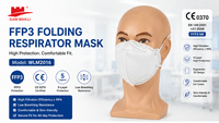 Masque respiratoire pliable FFP3, masque FFP3 pour la poussière de ciment, masque facial de protection anti-poussière et anti-particules FFP3 sans valve