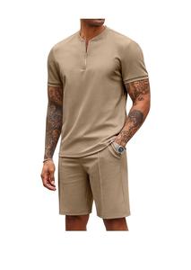 High Quality Custom Logo Printed Knitted 100% Cotton Winter Casual Short Sleeve Sport <b>Top</b> Gym Suit Tracksuits Plus Size Yoga - Product Image 5