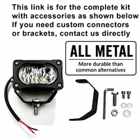 Lampu Depan LED Baja Light Bertenaga Baterai 8AA, Kit Saklar Pegangan DIY, 20W 2000LM untuk Sepeda Listrik, Sepeda Motor, MTB