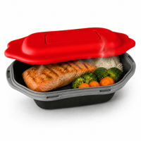 Plaque de cuisson micro-ondes avec couvercle, ensemble de cuisson pour micro-ondes, cuiseur à œufs, ustensile de cuisson en silicone antiadhésif pour 2 œufs pochés