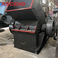 Broyeur à marteaux PC600x400/PC800x600, capacité 30t/h, pour verre, calcaire, granit, utilisation minière, longue durée de vie, moteur AC