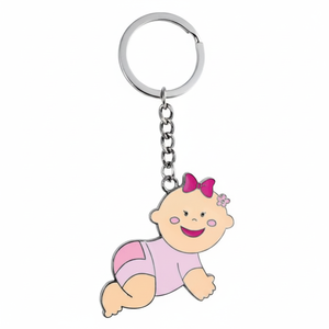 Portachiavi in PVC e Metallo Rosa Baby - Product Image 2