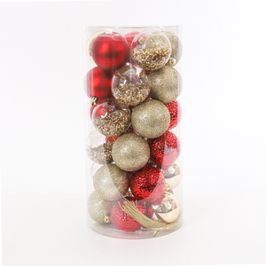 2024 artículo <span class=keywords><strong>de</strong></span> decoración <span class=keywords><strong>de</strong></span> Navidad bolas <span class=keywords><strong>de</strong></span> Navidad 8cm oro rojo brillo brillante en relieve decoración Feliz Navidad Enfeite Natal Navidad - Product Image 1