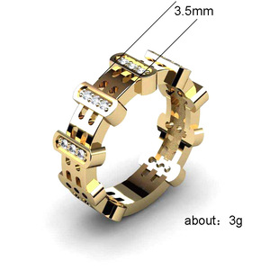 Anello di Fidanzamento Unisex alla Moda, Gioiello Creativo in Lega di Rame Regolabile, Stile Moderno e Minimalista - Product Image 5