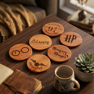 <span class=keywords><strong>Juego</strong></span> <span class=keywords><strong>de</strong></span> Posavasos <span class=keywords><strong>de</strong></span> Madera con Temática <span class=keywords><strong>de</strong></span> <span class=keywords><strong>Harry</strong></span> <span class=keywords><strong>Potter</strong></span>, Redondos, <span class=keywords><strong>de</strong></span> 8 mm <span class=keywords><strong>de</strong></span> Grosor, Reutilizables, para Proteger Mesas <span class=keywords><strong>de</strong></span> Café, Té y Bebidas - Product Image 1