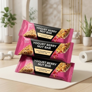 Barre protéinée faible en glucides aux fruits et noix, à l'huile <span class=keywords><strong>de</strong></span> <span class=keywords><strong>coco</strong></span>, collation énergétique, OEM, marque privée - Product Image 3