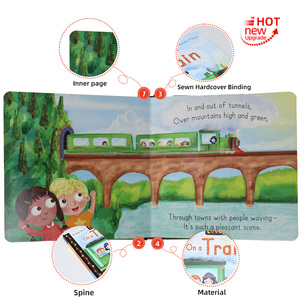 หนังสือปกแข็งสำหรับเด็กพิมพ์<span class=keywords><strong>ลาย</strong></span>สี่สีแบบทำจากวัสดุแข็งสำหรับบริการการปรับแต่ง - Product Image 2