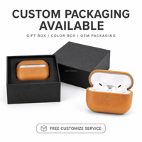 Étui en cuir huilé précommandé en usine pour AirPods Pro 4, protection intégrale pour écouteurs