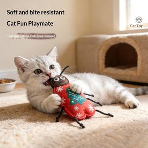 Giocattoli per Gatti Serie Insetti all'Ingrosso dalla Fabbrica: Coccinella e Scarabeo in Feltro Resistenti ai Morsi, Giocattoli Interattivi <span class=keywords><strong>da</strong></span> Masticare per la Dentizione - Product Image 4