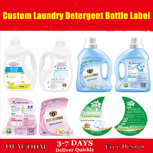 Tùy Chỉnh Dính Sticker Giặt Chất Tẩy Rửa Nhãn Chai Cho Dầu Gội Đầu Và Mỹ Phẩm Chất Lỏng Cho Rửa Bao Bì Chất Lỏng - Product Image 2