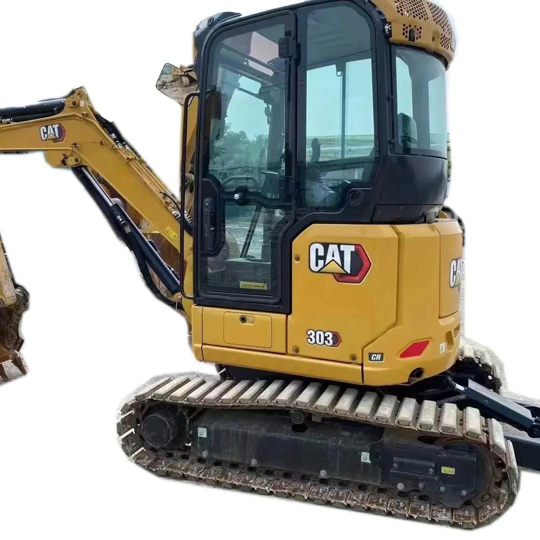 CAT escavadeira 303d 303 lagarta hidráulica escavadeira usada leilão segunda mão 3 toneladas escavadeira
