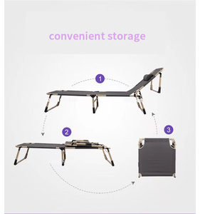 Cama de Camping Plegable Personalizable para Adultos, Moderna y de Alta Calidad, con Marco Metálico Ligero y Portátil, Cama Individual para Siesta, Capacidad de Carga de 100 kg - Product Image 3