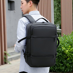 กระเป๋าเป้เดินทางขนาดใหญ่ 18.1 นิ้ว กันน้ำ สำหรับใส่แล็ปท็อป เหมาะสำหรับธุรกิจ  แบบ unisex พร้อมช่อง USB และซิปปิด - Product Image 3