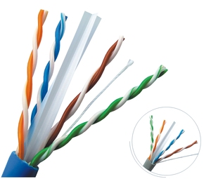EXC <span class=keywords><strong>rj45</strong></span> cat6 rouleau 305m chat <span class=keywords><strong>6</strong></span> 24awg <span class=keywords><strong>utp</strong></span> lan câble cuivre pur câble ethernet câbles de communication pour réseau - Product Image 1