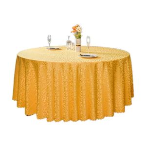 2026 Jacquard <b>Tablecloth</b> <b>Round</b> Printed Women Yellow Polyester Table Cover for Weeding - Product Image 1
