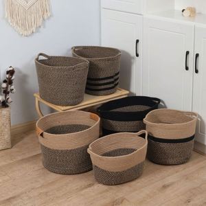 Panier <span class=keywords><strong>à</strong></span> <span class=keywords><strong>linge</strong></span> renforcé, panier <span class=keywords><strong>à</strong></span> fruits, panier <span class=keywords><strong>à</strong></span> cadeaux en <span class=keywords><strong>osier</strong></span>, paniers vides en vrac, gris et <span class=keywords><strong>blanc</strong></span>, naturel, grand, en herbe de mer - Product Image 6