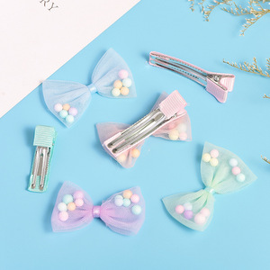 Colorful Mesh Lace <b>Bow</b> Hair Clips 10 Cm For Children Daily Use DIY Accessories - Product Image 4
