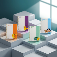 Carnet à spirale transparent Pokémon coréen, design aléatoire, papeterie pour enfants, cadeau pour écoliers, vente en gros