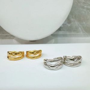 Xinfly Clip d'oreille double couche en or 18 carats (Au750) à motif diamant, modèle femme, polyvalent, pour usage quotidien, sans perçage, mariages - Product Image 1