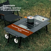 Table tactique pliable à cinq sections IGT, ultra-légère, en alliage de carbone, réglable, modulaire, pour l'extérieur, mobilier d'extérieur