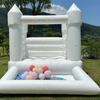 Maison gonflable de rebond de mini château gonflable de videur blanc avec la piscine de fosse à balles