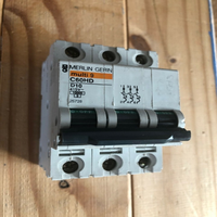 Plc Mcb 10 Triple Pole 3 Phase Breaker Type D 10a C60hd310 25728 for Warranty Product