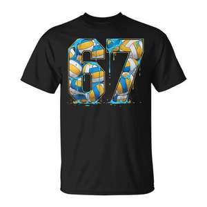 Camiseta de voleibol 67 Six Seven Sport Gen Alpha Z Meme Drip - Product Image 1