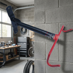 <b>Wall</b> Mounted Bike <b>Rack</b> Iron Black Durable 26 Lb Capacity for Bicycle Display <b>Hooks</b> Wallboard Surface - Product Image 3